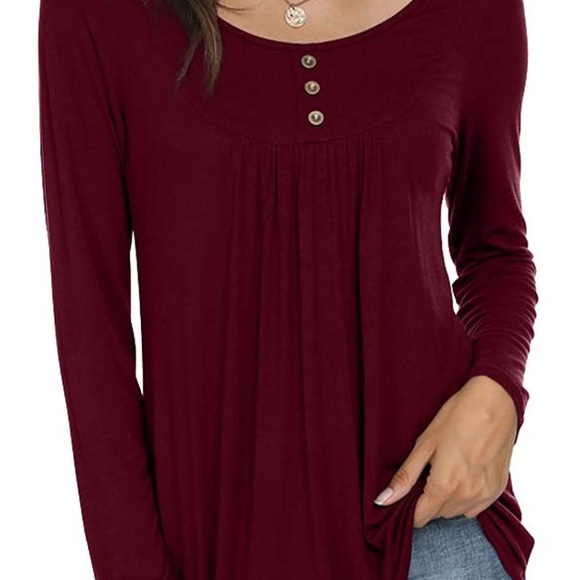 Tops - Popyoung maroon/wine top